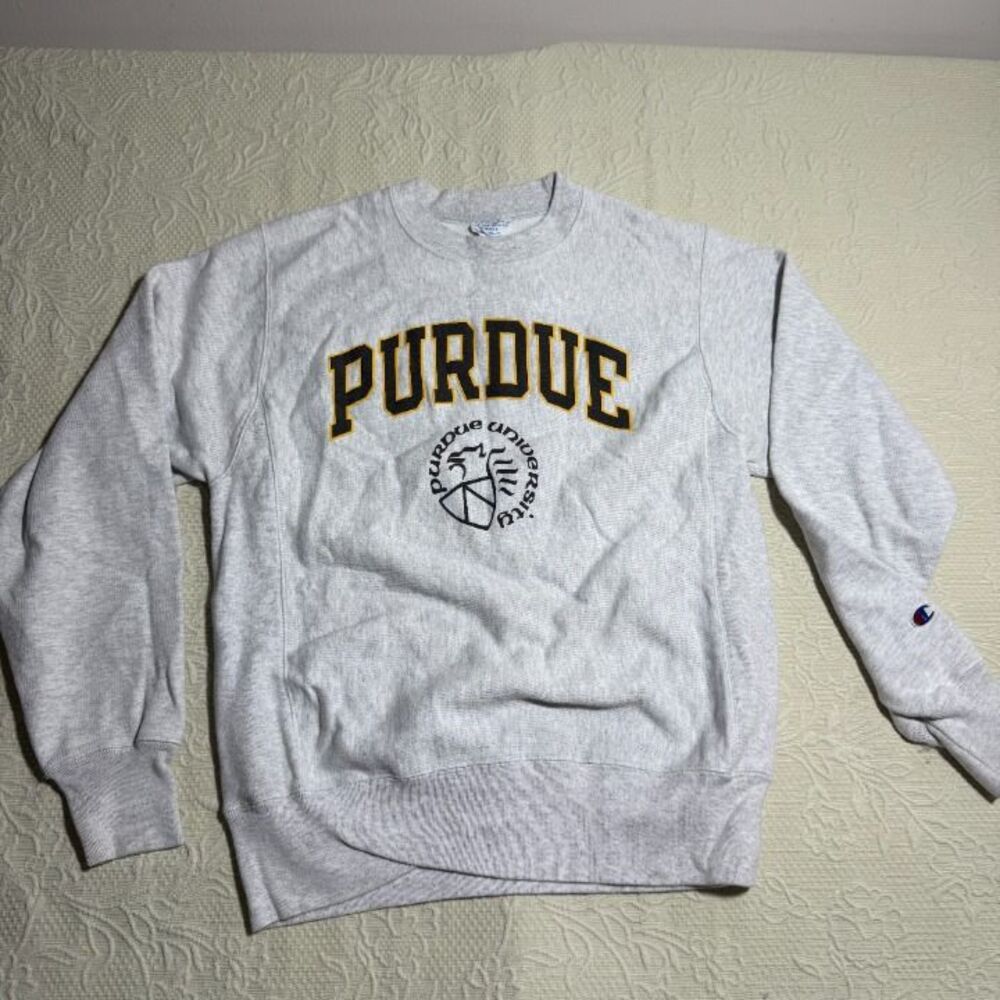Vintage Champion Purdue University Reverse Weave Crewneck Sweatshirt Size S